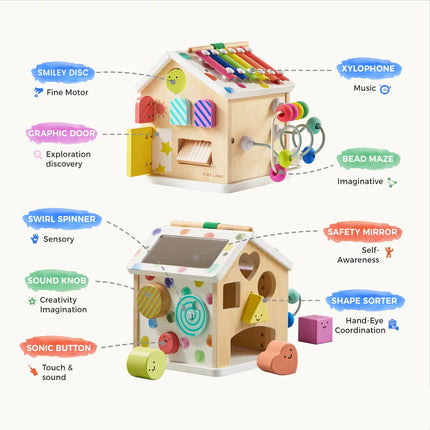 Tiny Land Cottage Activity Cube - Rainbow