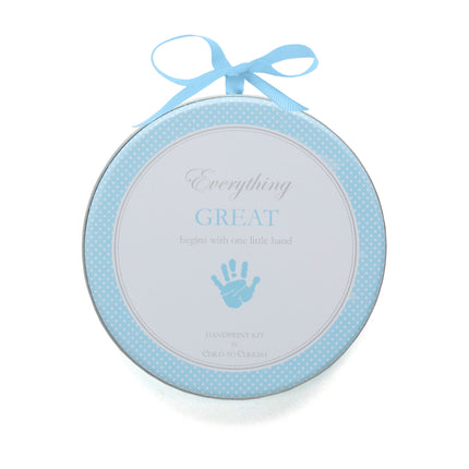 Blue Handprint Keepsake Tin/Kit