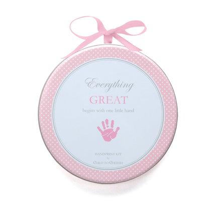 Pink Handprint Keepsake Tin/Kit