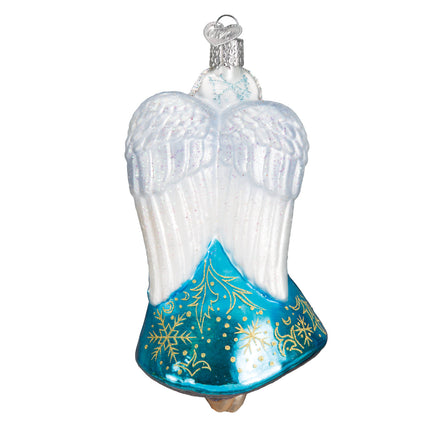 Glistening Snowflake Angel Ornament