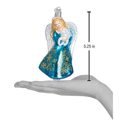 Glistening Snowflake Angel Ornament