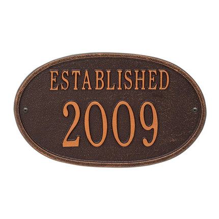 Personalized Established Date Plaque
