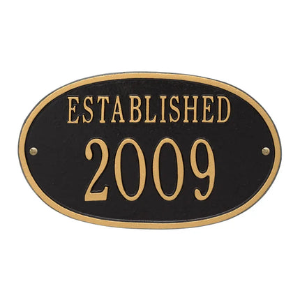 Personalized Established Date Plaque