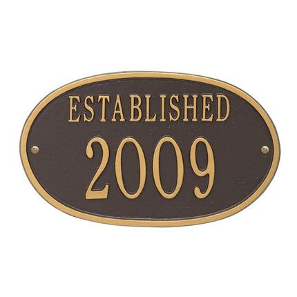 Personalized Established Date Plaque