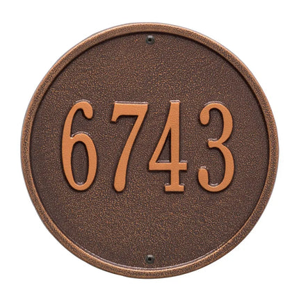 Personalized Round Home Address Plaque - 9"