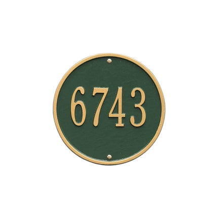 Personalized Round Home Address Plaque - 9"