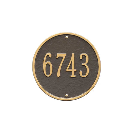 Personalized Round Home Address Plaque - 9"