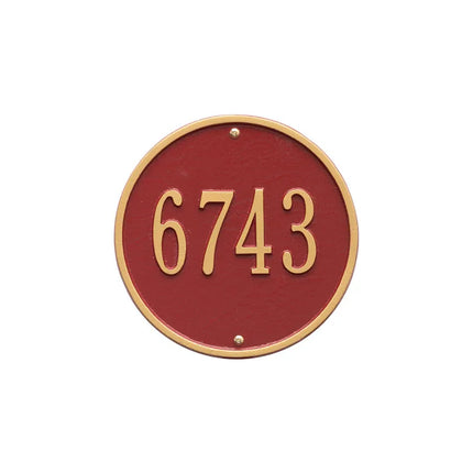 Personalized Round Home Address Plaque - 9"