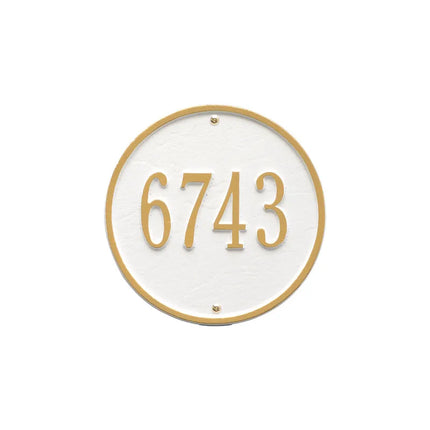 Personalized Round Home Address Plaque - 9"