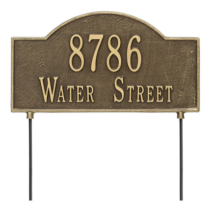 Personalized 2-Sided 2 Line Arch Standard Lawn Plaque