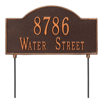 Personalized 2-Sided 2 Line Arch Standard Lawn Plaque