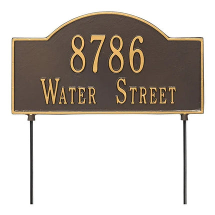 Personalized 2-Sided 2 Line Arch Standard Lawn Plaque