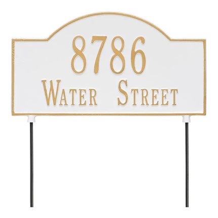 Personalized 2-Sided 2 Line Arch Standard Lawn Plaque
