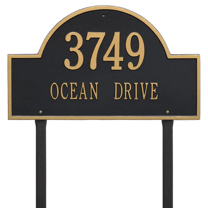 Personalized Arch Estate Lawn Address Plaque - 2 Line