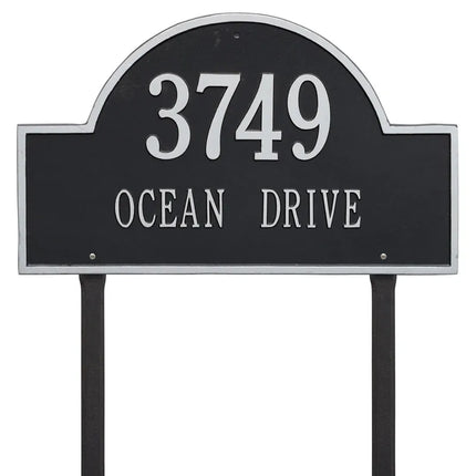 Personalized Arch Estate Lawn Address Plaque - 2 Line