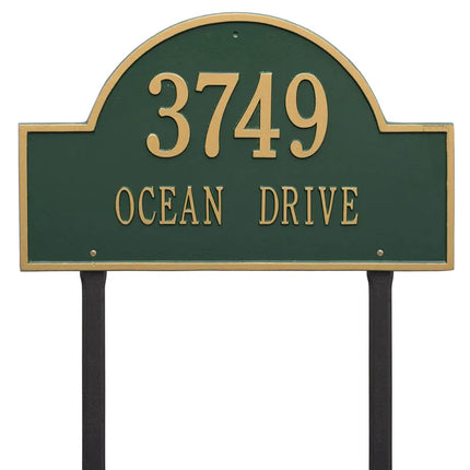 Personalized Arch Estate Lawn Address Plaque - 2 Line