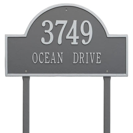 Personalized Arch Estate Lawn Address Plaque - 2 Line