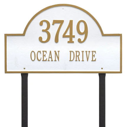 Personalized Arch Estate Lawn Address Plaque - 2 Line