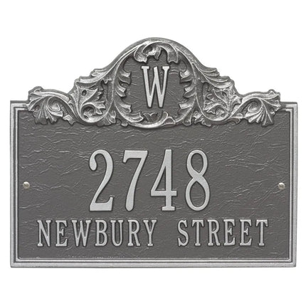 Personalized Acanthus Monogram Address Plaque