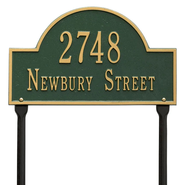 Personalized Arch Lawn Address Plaque - 2 Line