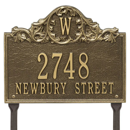 Personalized Acanthus Monogram Lawn Plaque