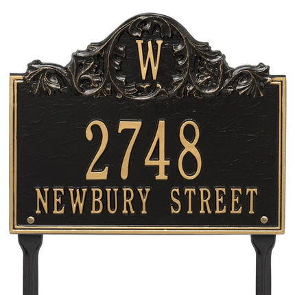 Personalized Acanthus Monogram Lawn Plaque