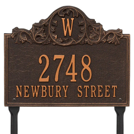 Personalized Acanthus Monogram Lawn Plaque