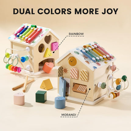Tiny Land Cottage Activity Cube - Rainbow