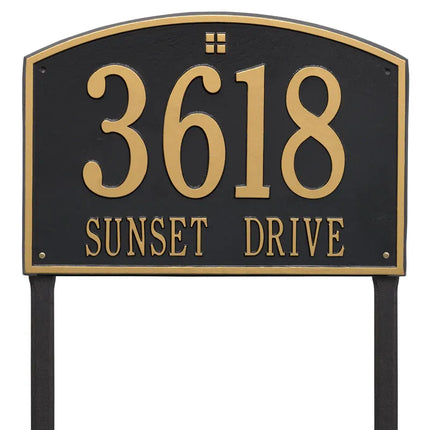 Personalized Cape Charles Large Lawn Address Plaque - 2 Line