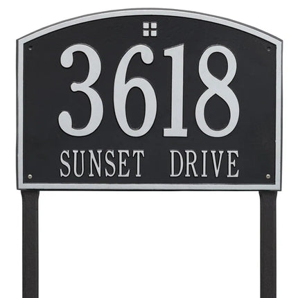 Personalized Cape Charles Large Lawn Address Plaque - 2 Line