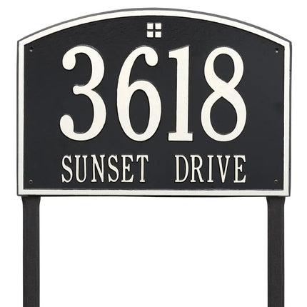 Personalized Cape Charles Large Lawn Address Plaque - 2 Line