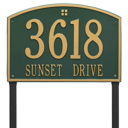 Personalized Cape Charles Large Lawn Address Plaque - 2 Line