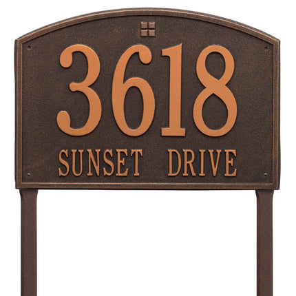 Personalized Cape Charles Large Lawn Address Plaque - 2 Line