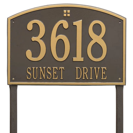 Personalized Cape Charles Large Lawn Address Plaque - 2 Line