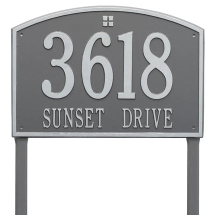 Personalized Cape Charles Large Lawn Address Plaque - 2 Line