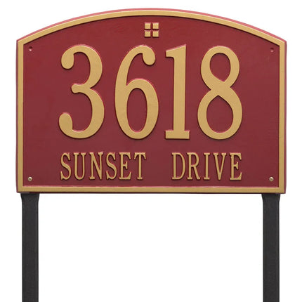 Personalized Cape Charles Large Lawn Address Plaque - 2 Line