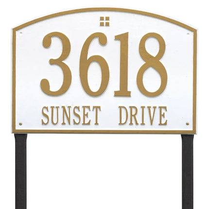 Personalized Cape Charles Large Lawn Address Plaque - 2 Line