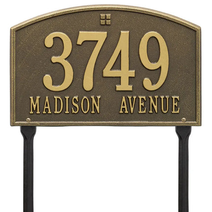 Personalized Cape Charles Lawn Address Plaque - 2 Line