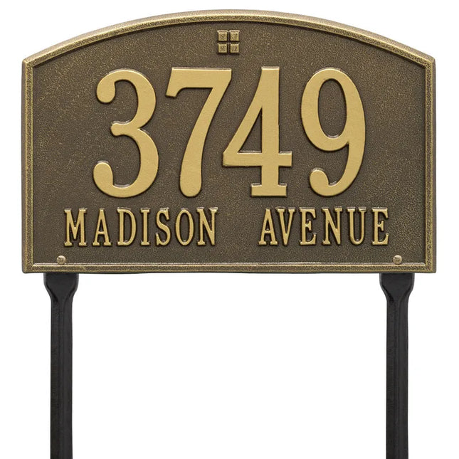 Personalized Cape Charles Lawn Address Plaque - 2 Line