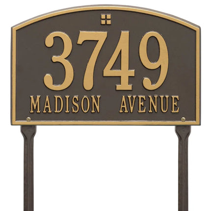Personalized Cape Charles Lawn Address Plaque - 2 Line