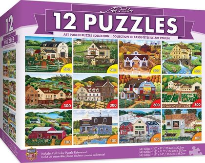 12 Pack Art Poulin Puzzle Bundle