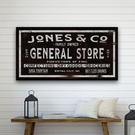 Personalized General Store Sign | Custom Rustic Farmhouse Sign