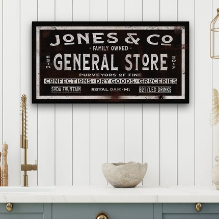 Personalized General Store Sign | Custom Rustic Farmhouse Sign