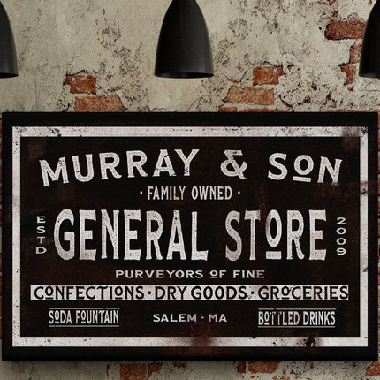 Personalized General Store Sign | Custom Rustic Farmhouse Sign