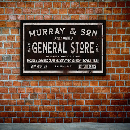 Personalized General Store Sign | Custom Rustic Farmhouse Sign