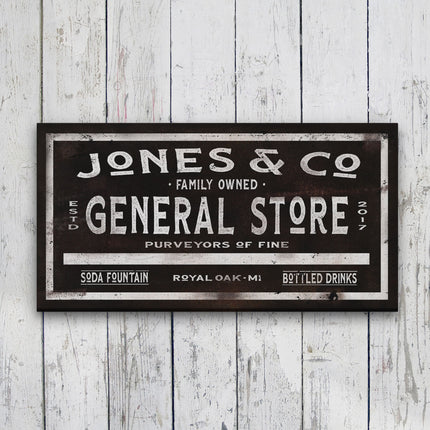 Personalized General Store Sign | Custom Rustic Farmhouse Sign