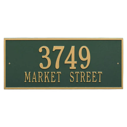 Personalized Hartford Large Address Plaque - 2 Line