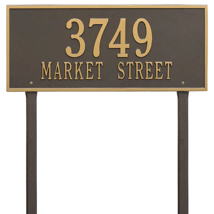 Personalized Hartford Lawn Address Plaque - 1 Line