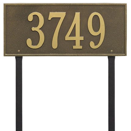 Personalized Hartford Large Lawn Address Plaque - 1 Line