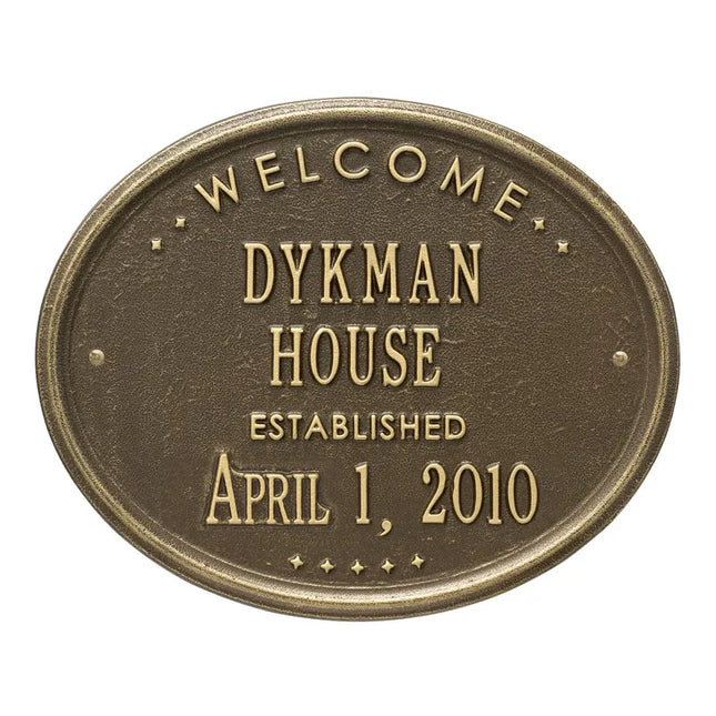Personalized House Established Plaque